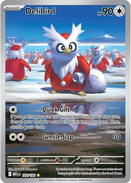 Delibird [Illustration Rare] #152/132 - Mega Evolution