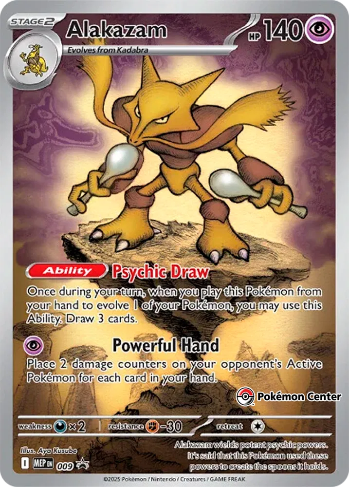 Alakazam [Pokemon Center Stamped] MEP 009 - Mega Evolution Promos