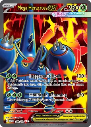 Mega Heracross ex [Ultra Rare]108/094 - Pokemon Phantasmal Flames