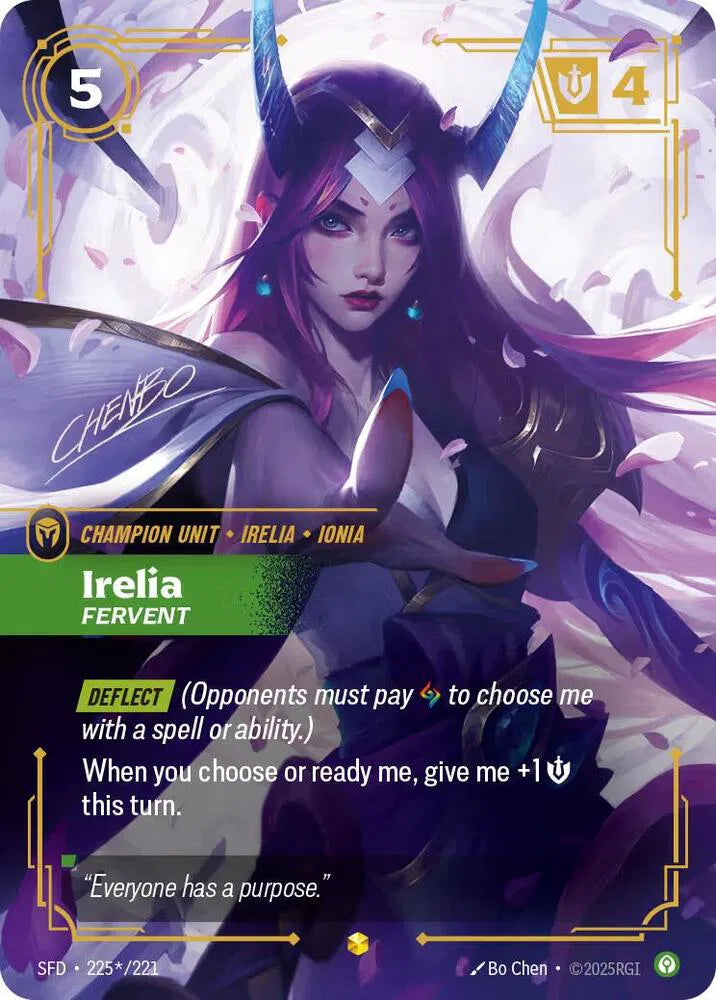 Irelia - Fervent [Signature] SFD 225*/221 - Spiritforged Showcase