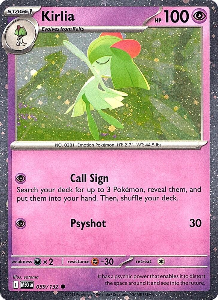 Kirlia [Cosmos Holo] MEG #059/132 - Mega Evolutions