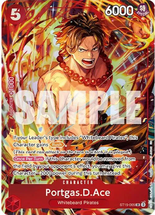 Portgas.D.Ace [One Piece Promotion Card] SR ST15-005 - Illustration Box Vol.5