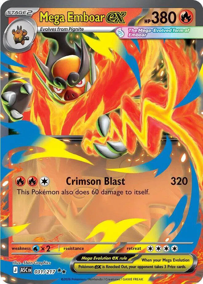 Mega Emboar ex [Double Rare] ASC #031/217 - Ascended Heroes