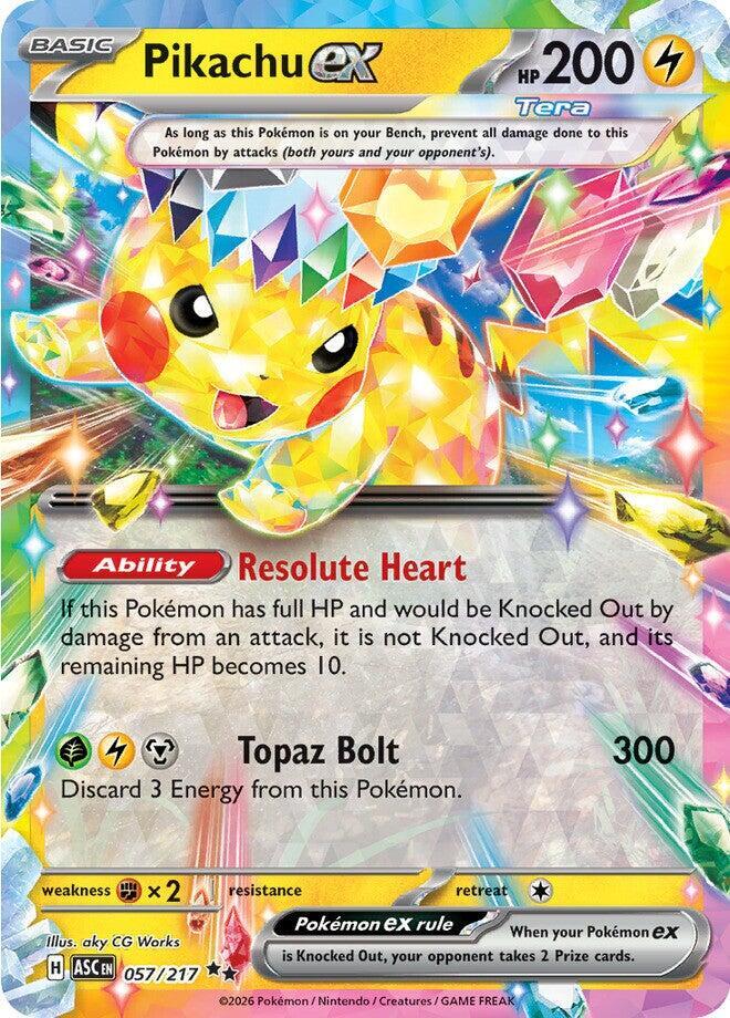 Pikachu ex [Double Rare] ASC #057/217 - Ascended Heroes