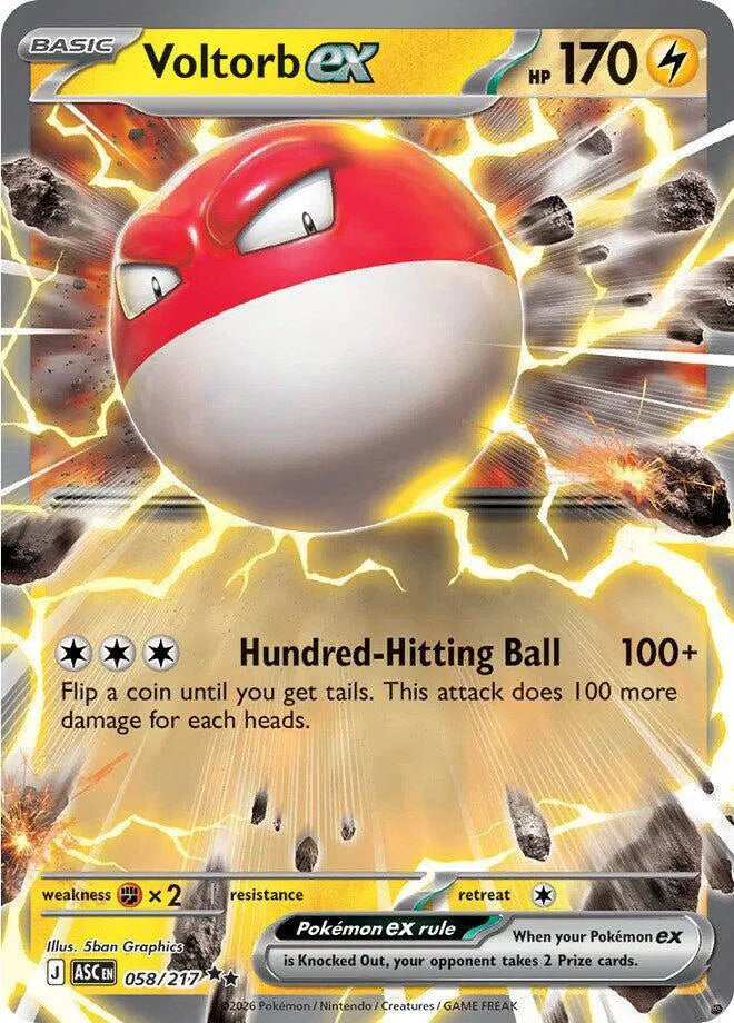 Voltorb ex [Double Rare] ASC #058/217 - Ascended Heroes