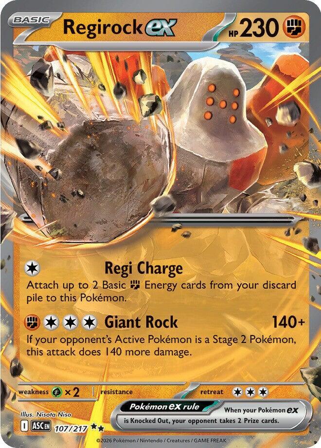 Regirock ex [Double Rare] #107/217 - Ascended Heroes