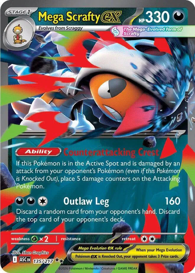 Mega Scrafty ex [Double Rare] ASC #135/217 - Ascended Heroes