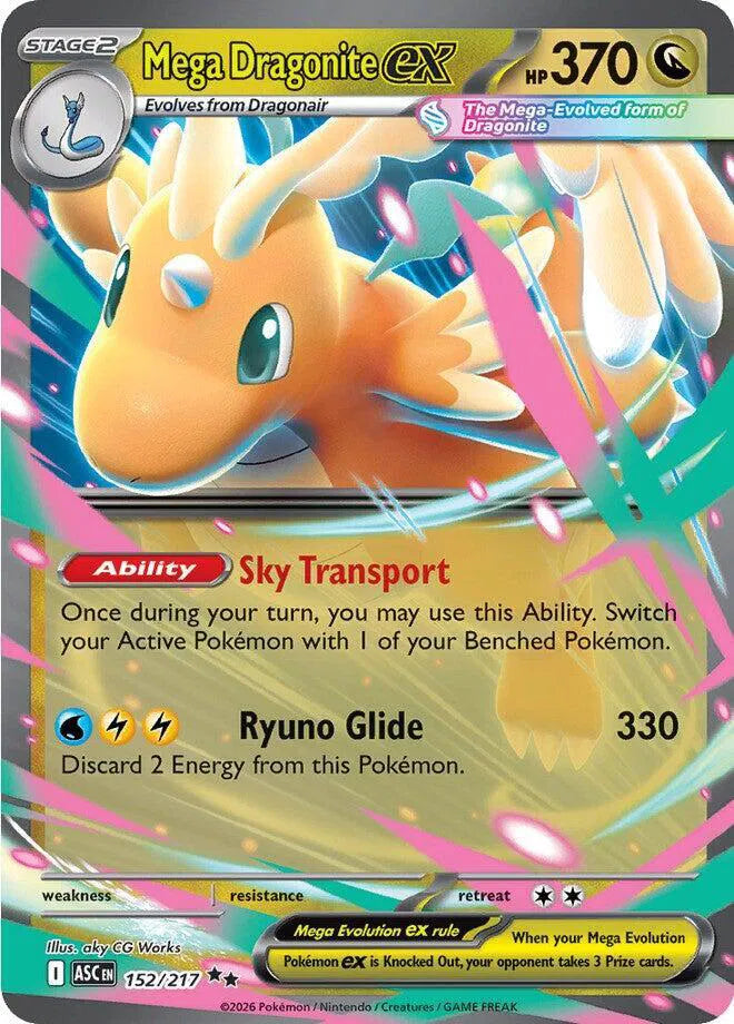 Mega Dragonite ex [Double Rare] ASC #152/217 - Ascended Heroes