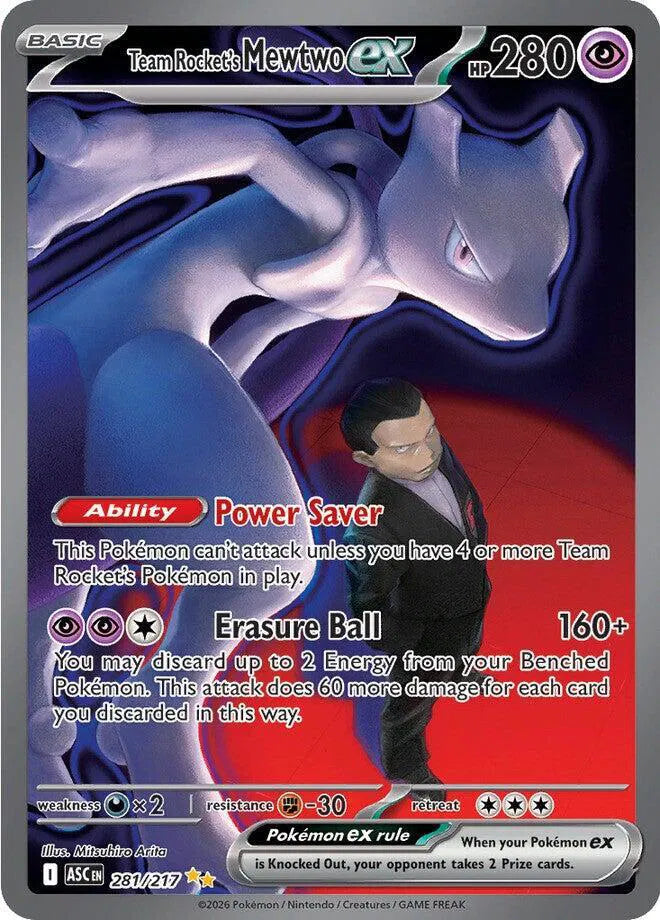 Team Rocket's Mewtwo ex [Special Illustration Rare] ASC 281/217 -  Ascended Heroes