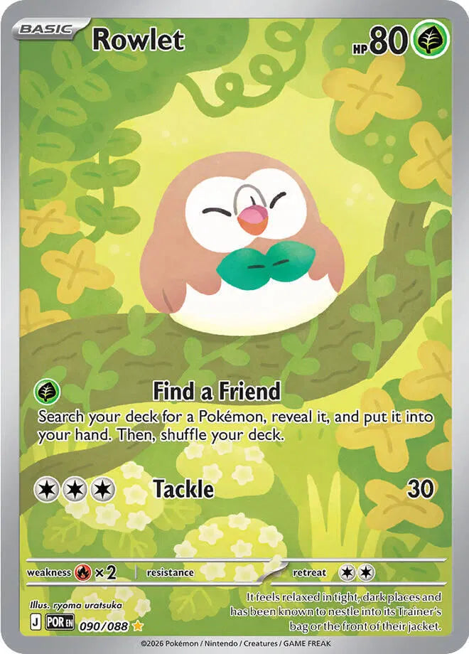 Rowlet [Illustration Rare] POR #090/088 - Perfect Order