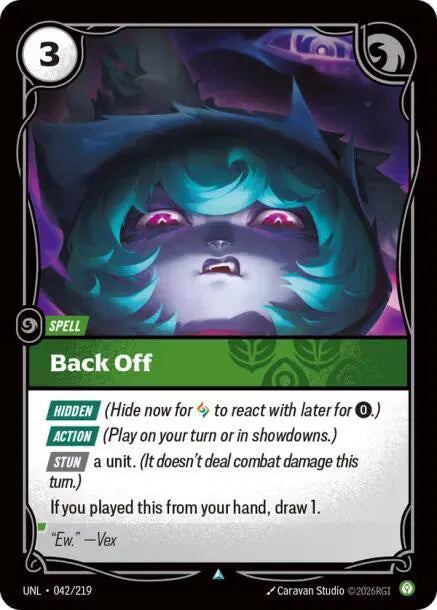 Back Off [Holo Foil Uncommon] UNL #042/219 - Unleashed