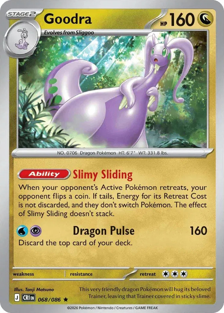 Goodra [Reverse Holo Rare] CRI 068/086 - Chaos Rising
