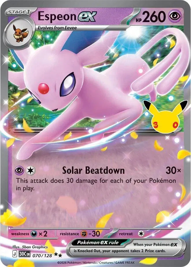 Espeon ex [Double Rare] 30C 070/128 -  30th Celebration