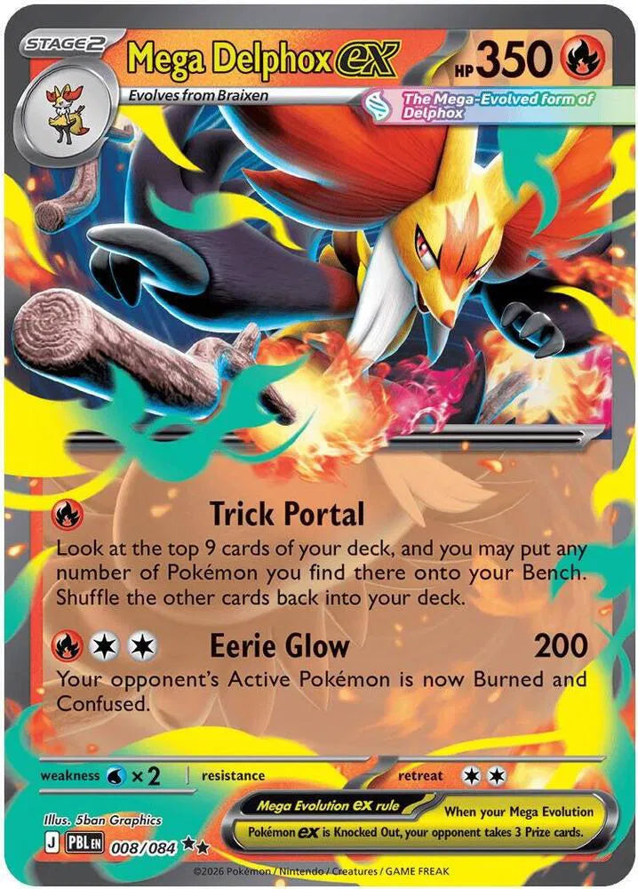 Mega Delphox ex [Double Rare] PBL 008/084 - Pitch Black