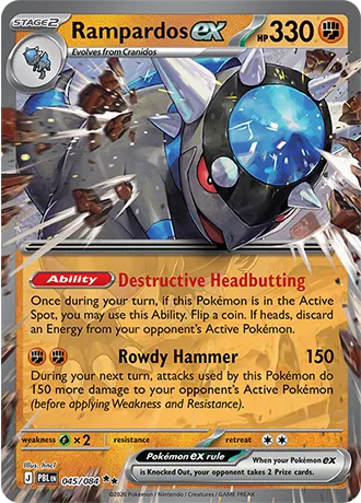 Rampardos ex [Double Rare] 045/084 -  Pitch Black