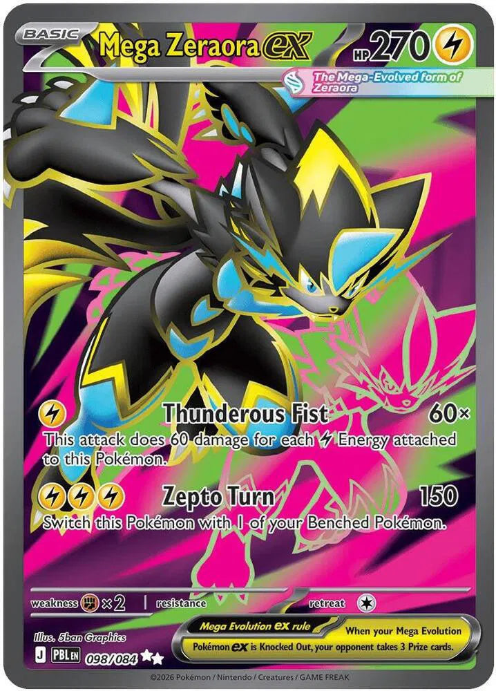 Mega Zeraora ex [Ultra Rare] PBL 098/084 - Pitch Black