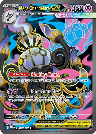 Mega Chandelure ex [Ultra Rare] PBL 099/084 - Pitch Black