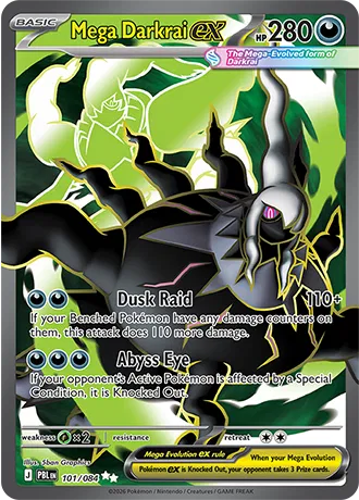 Mega Darkrai ex [Ultra Rare] #101/084 - Pitch Black