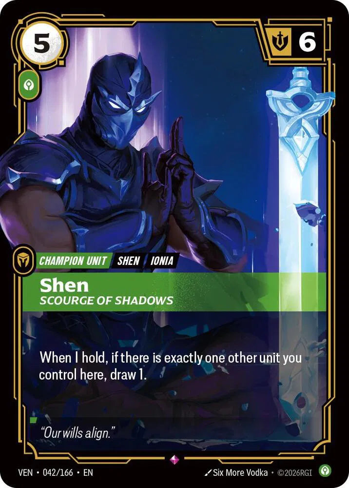 Shen, Scourge of Shadows [Rare] #042/166 - Vendetta