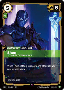 Shen, Scourge of Shadows [Rare] #042/166 - Vendetta