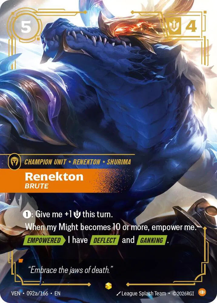 Renekton, Brute [Alternate Art]  VEN 092a/166 - Vendetta