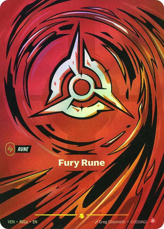 Fury Rune [Alternate Art] R01a - Vendetta Showcase
