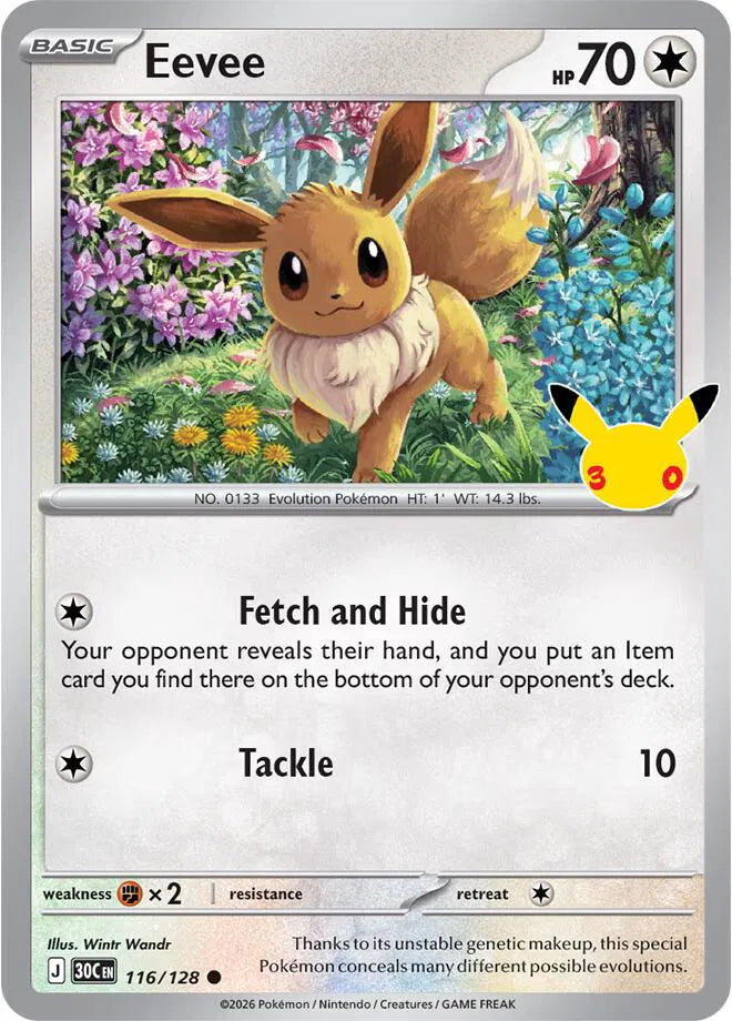 Eevee [Holo] 30th 116/128 - 30th Celebration