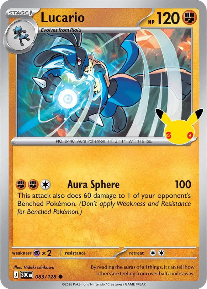 Lucario [Holo] 30C 083/128 - 30th Celebration