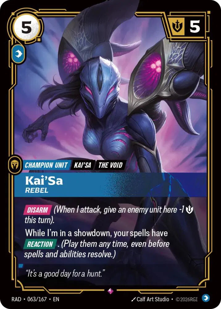Kai'Sa, Rebel [Rare] #063/167 - Radiance