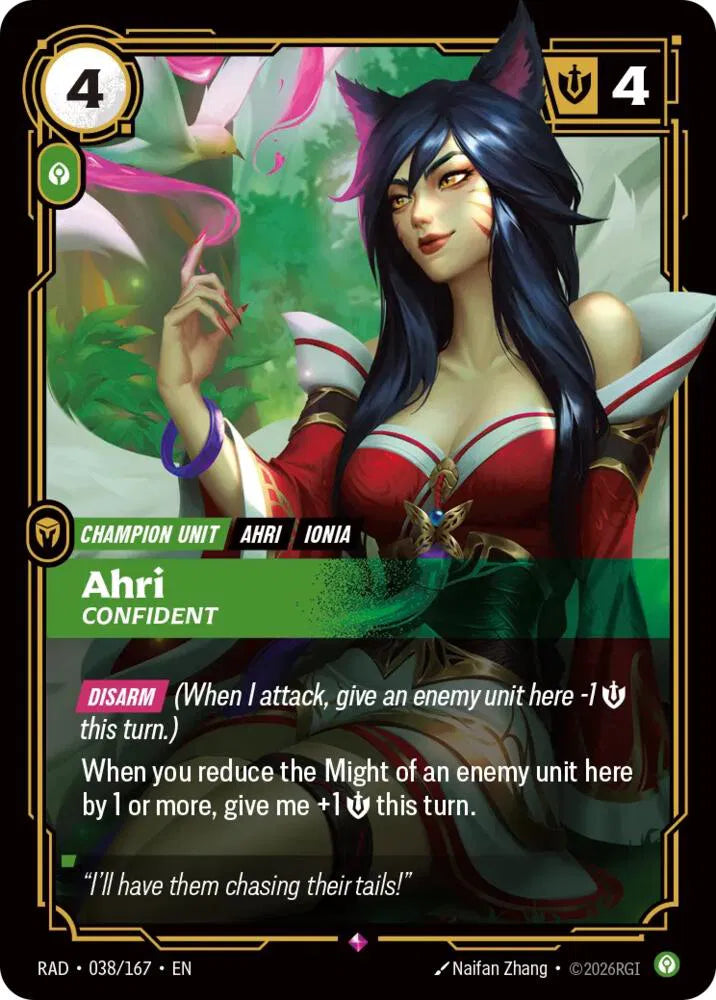Ahri, Confident [Rare] #038/167 - Radiance