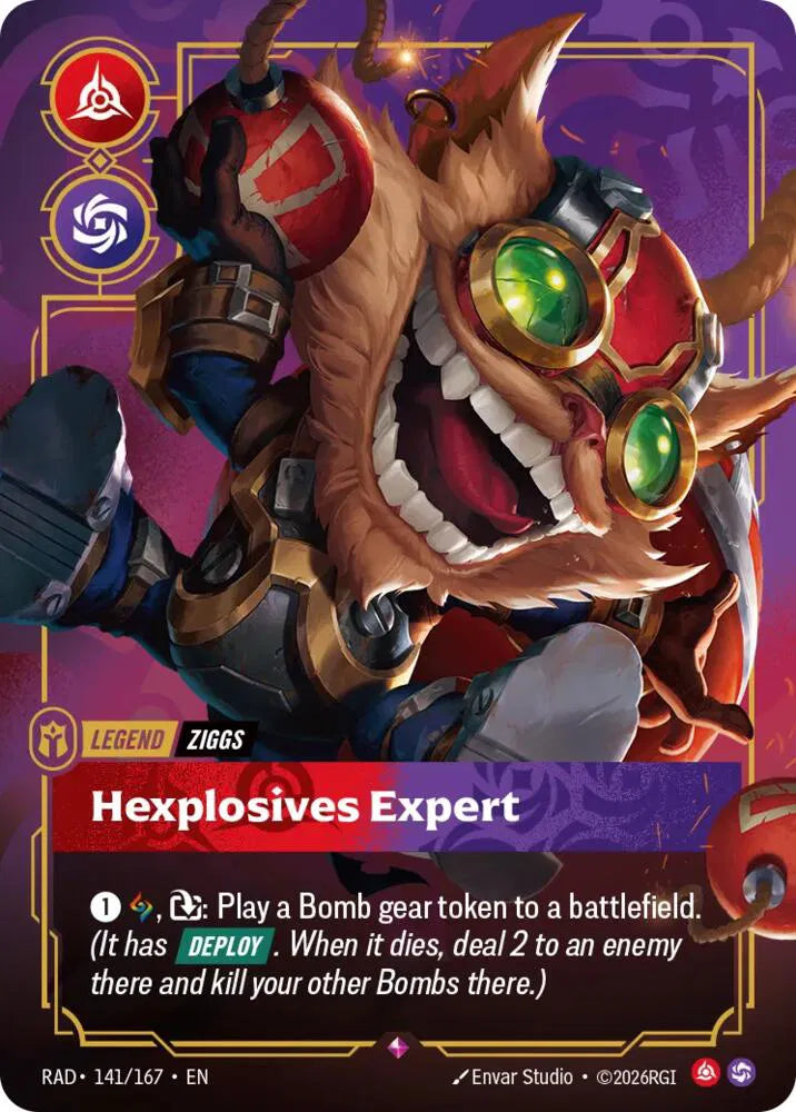 Ziggs, Hexplosives Expert [Rare] #141/167 - Radiance
