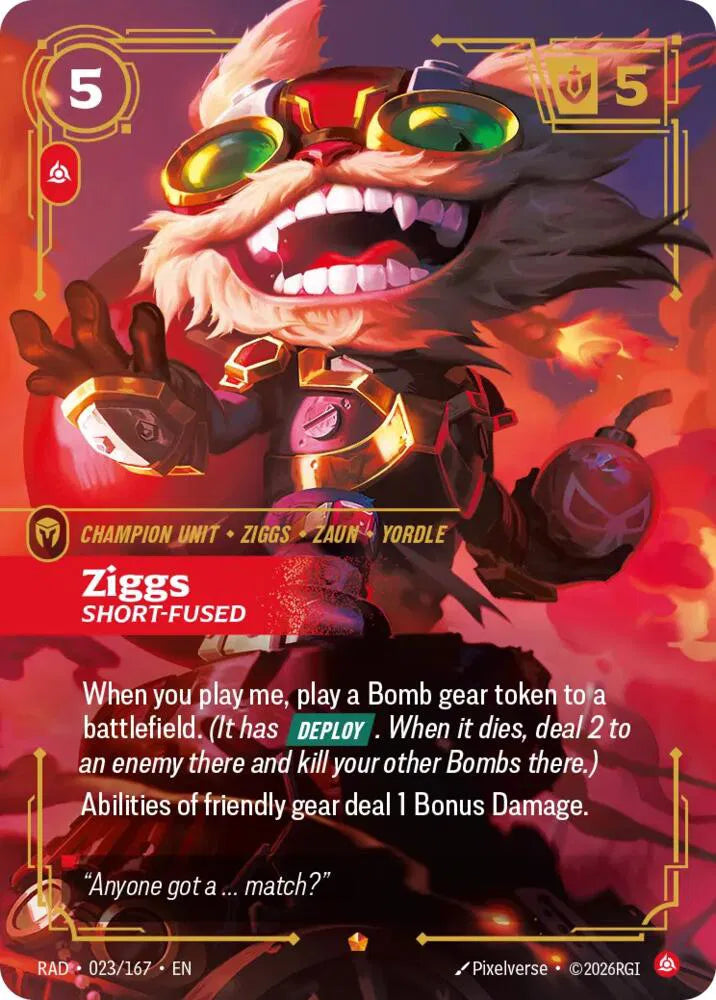 Ziggs, Short-Fused [Epic] #023/167 - Radiance