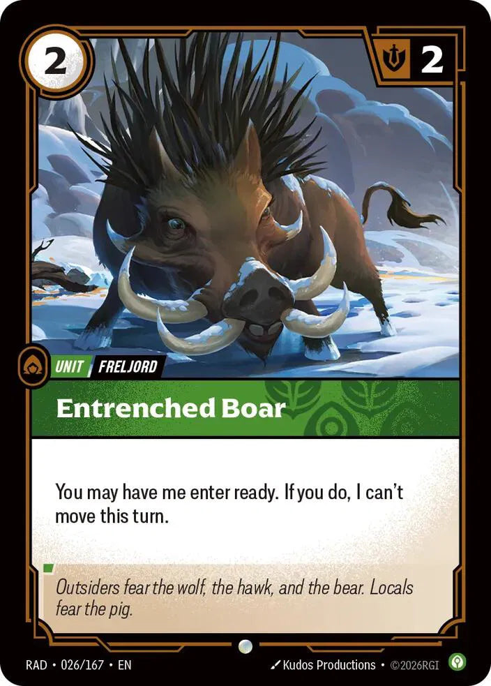 Entrenched Boar [Common] #026/167 - Radiance