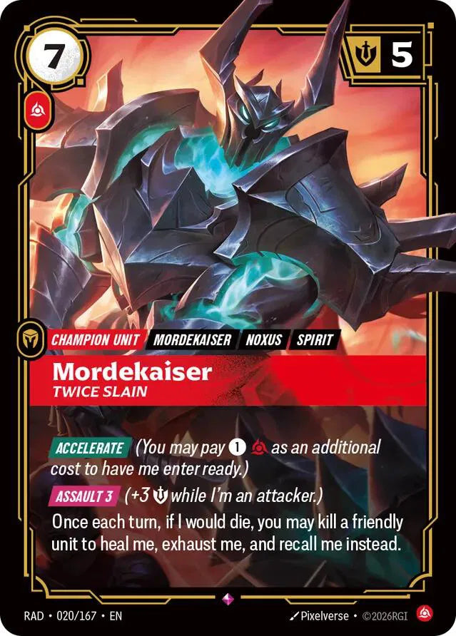 Mordekaiser, Twice Slain [Rare] #020/167 - Radiance