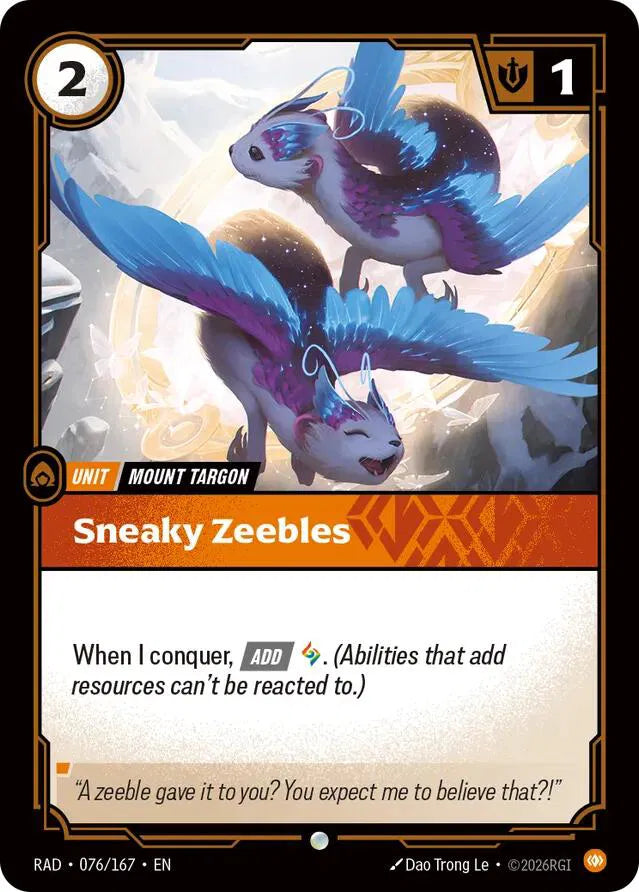 Sneaky Zeebles [Common] #076/167 - Radiance
