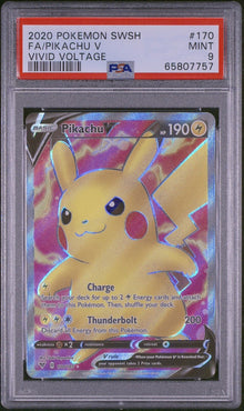 Pikachu V [Full Art Ultra Rare] #170/185 - Vivid Voltage [PSA 9]