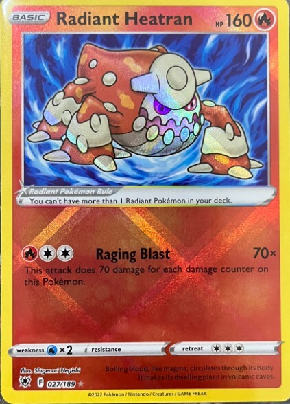 Radiant Heatran [Radiant Rare] #027/189 - Astral Radiance