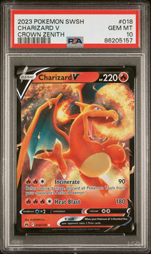 Charizard V [Ultra Rare] #018/159 - Crown Zenith [SLAB PSA 10]