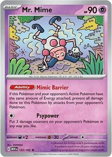 Mr. Mime [Reverse Holo] #122/165 - Pokemon 151